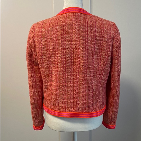 EUC J.Crew Chic Pink Tweed Women's Jacket - Picture 7 of 10